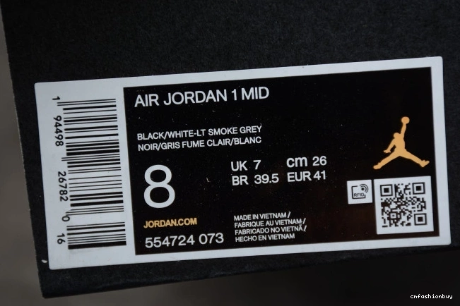 Mid 1 White Shadow 554724-073 Jordan AIR 0904